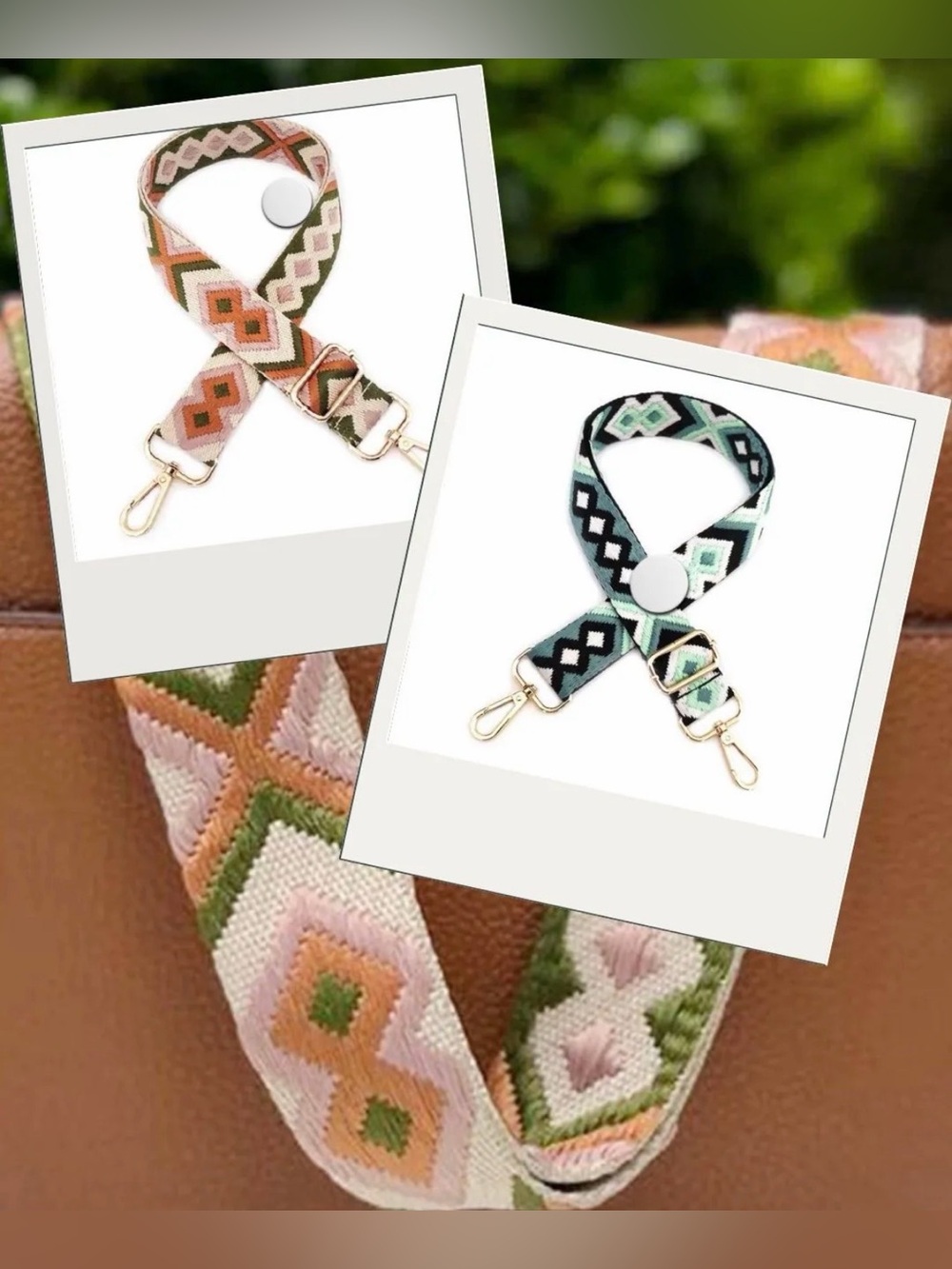 New straps great for baggie purse adjustable teal/blue or orangish